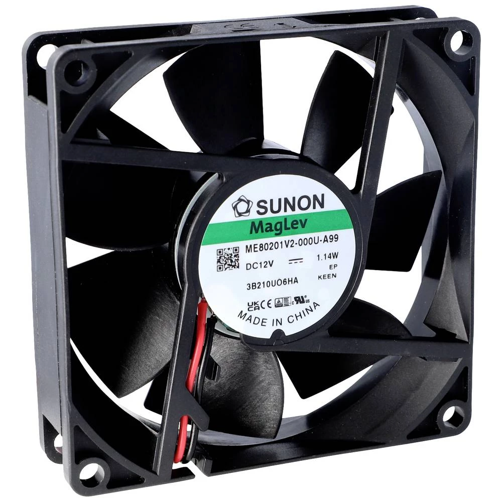 Sunon ME80201V2-000U-A99 aksijalni ventilator 12 V/DC 56.05 m³/h (D x Š x V) 20 x 80 x 80 mm slika