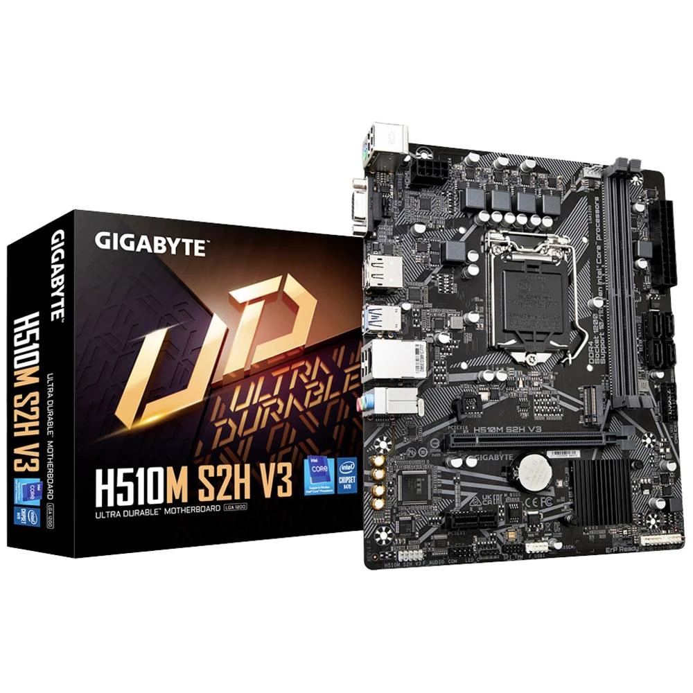 Gigabyte H510M S2H V3 (rev. 1.0) matična ploča Baza Intel® 1200 Faktor oblika (detalji) Micro-ATX Set čipova matične ploče Intel® H470 slika