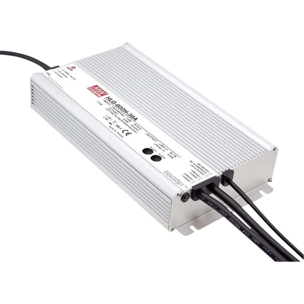 MEAN WELL HLG-600H-24 LED pogonski sklop konstantna struja 600 W 25 A 12 - 24 V/DC pfc krug, zaštita od preopterećenja, slika