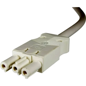 Adels-Contact 96595340 mrežni priključni kabel slobodan kraj - mrežni konektor Ukupan broj polova: 2 + PE bijela 4.00 m 25 St. slika