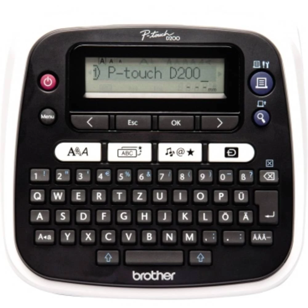 Brother P-Touch D200BW Uređaj za označavanje Pogodno za trake (LOV): TZe 3.5 mm, 6 mm, 9 mm, 12 mm slika