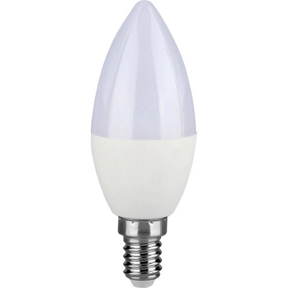 V-TAC led Energetska učink. A+ (A++ - E) E14 oblik svijeće 5.5 W = 40 W prirodno bijela (&Oslash; x D) 37 mm x 102 mm 1 St. slika