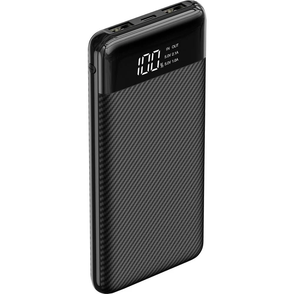 XCell powerbank (rezervna baterija) 10000 mAh LiPo crna prikaz statusa slika