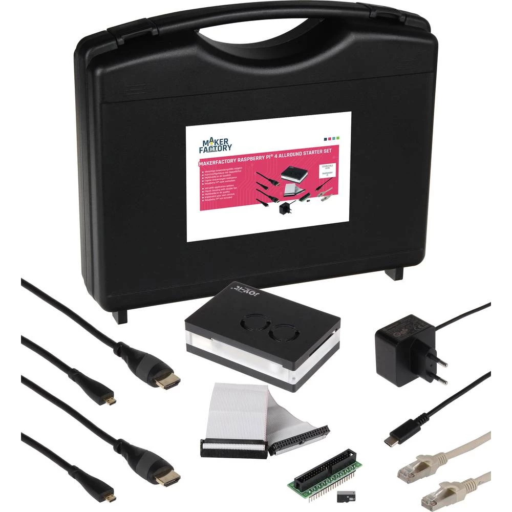 Allround Starter Kit uklj. kutija za pohranu, uklj. kućište, Uklj. napajanje, uklj. HDMI kabel , Uklj. Noobs OS MAKERFACTORY slika