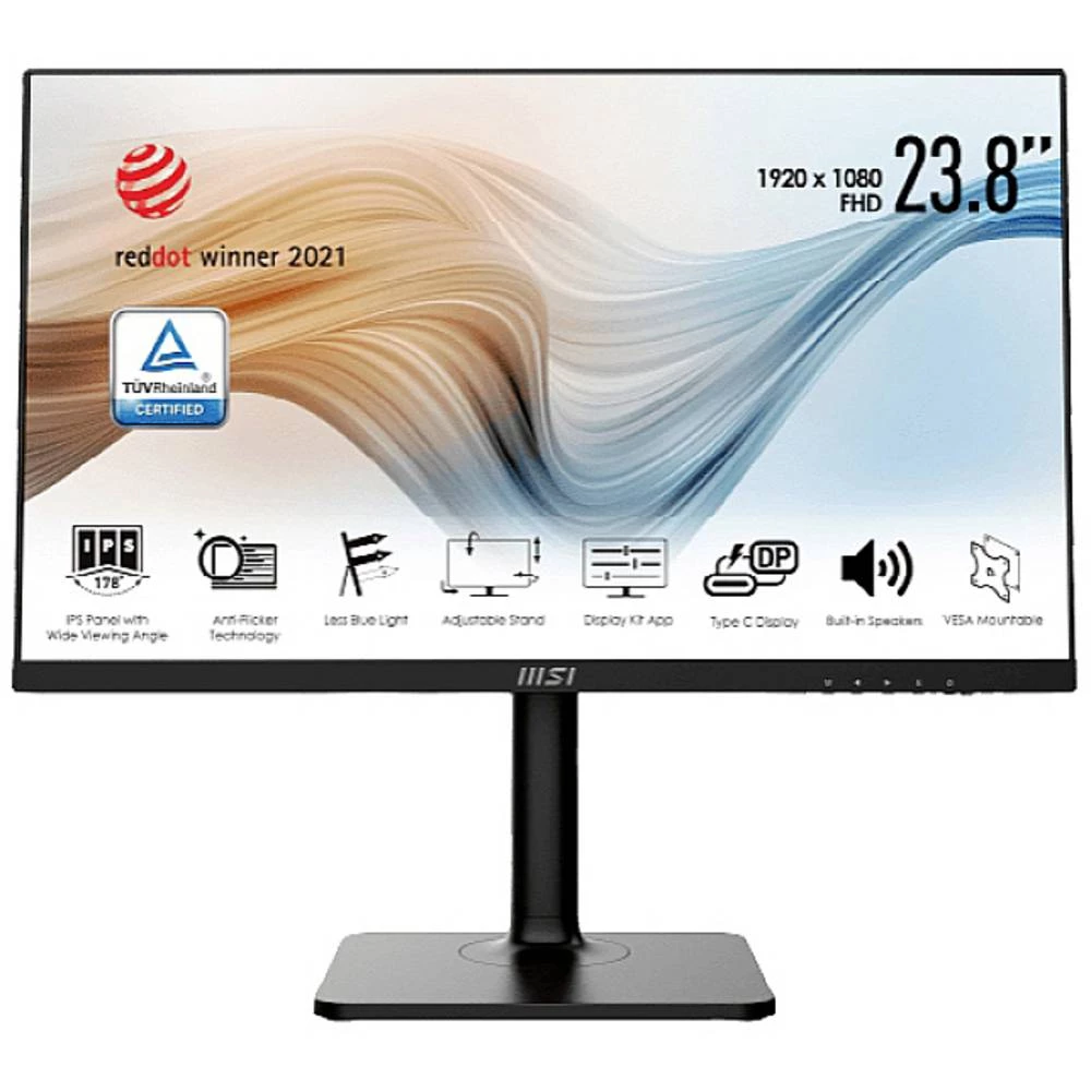 MSI Modern MD241PDE LED zaslon 60.5 cm (23.8 palac) Energetska učinkovitost 2021 F (A - G) 1920 x 1080 piksel Full HD 5 slika