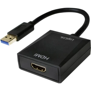 LogiLink USB / HDMI Adapter [1x Muški konektor USB 3.0 tipa A - 1x Ženski konektor HDMI] Crna slika