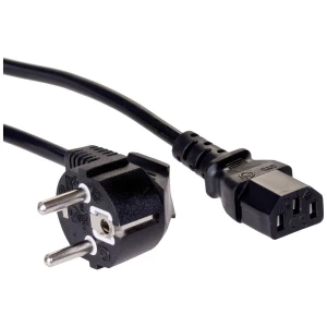 Akyga struja adapterski kabel [1x sigurnosni utikač  - 1x ženski konektor IEC c13, 10 a] 1.50 m crna slika