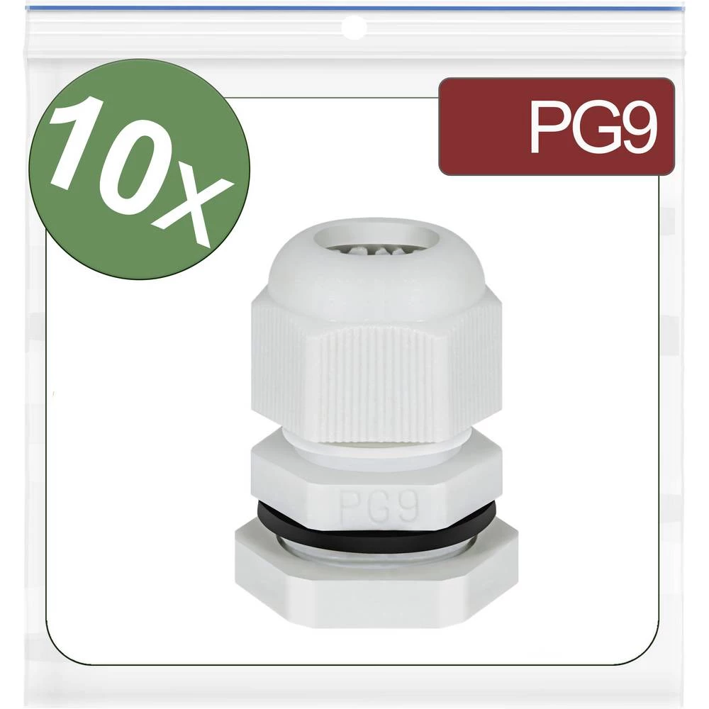Quadrios 24CA392 kabelska uvodnica  PG9  poliamid siva 10 St. slika