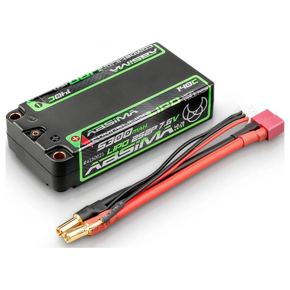 Absima lipo akumulatorski paket za modele 7.6 V 5300 mAh Broj ćelija: 4 140 C tvrdo kućište 5 mm, T utikač slika