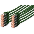 LAN (RJ45) Mreža Priključni kabel CAT 6 S/FTP 3 m Zelena Zaštićen s folijom, Sveukupno zaštićen, Sa zaštitom, Bez halogena, Jedn slika