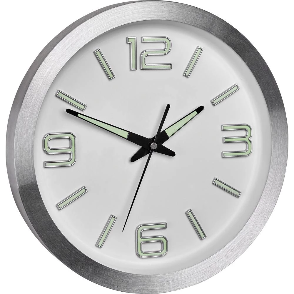 Radijski Zidni sat TFA 60.3526.02 300 mm x 47 mm Aluminij boja slika