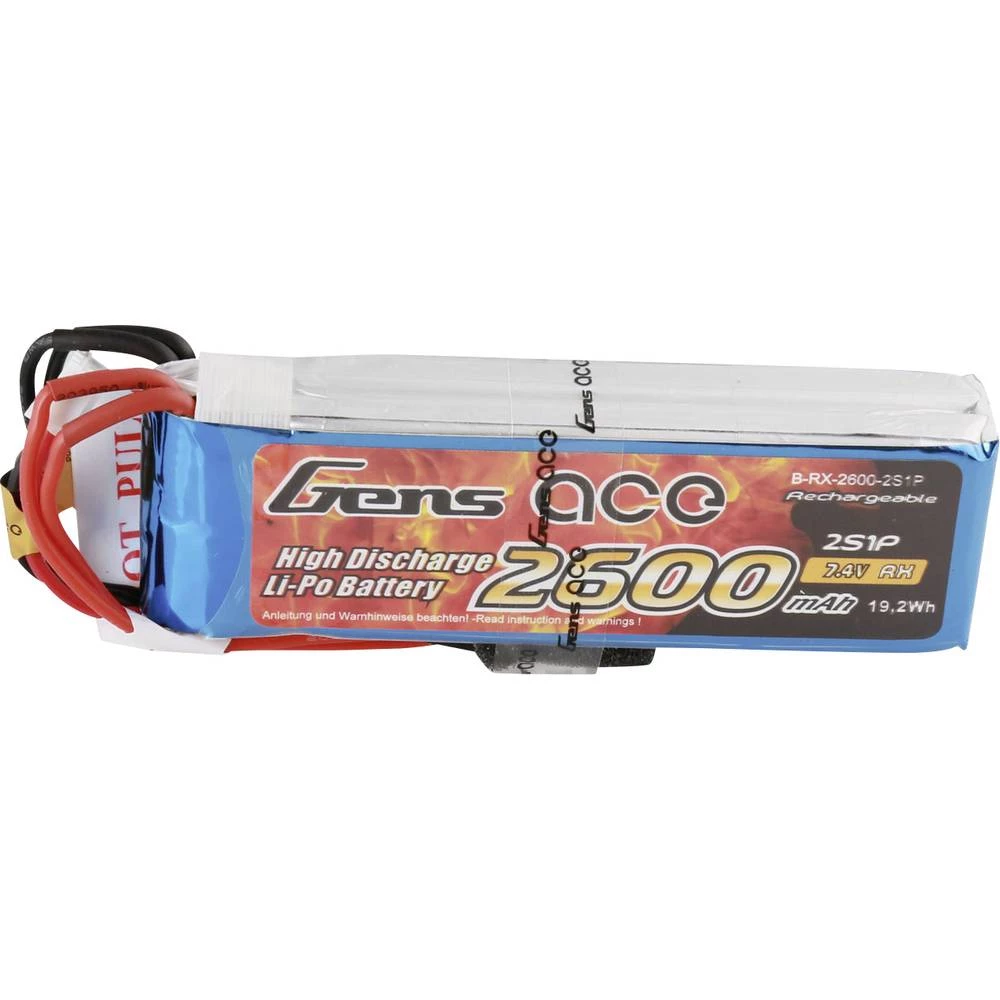 LiPo akumulator za odašiljače modela 7.4 V 2600 mAh Broj ćelija: 2 Gens ace Softcase Futaba slika