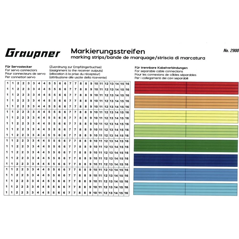 Trake za označavanje za servo Graupner 1 Set slika