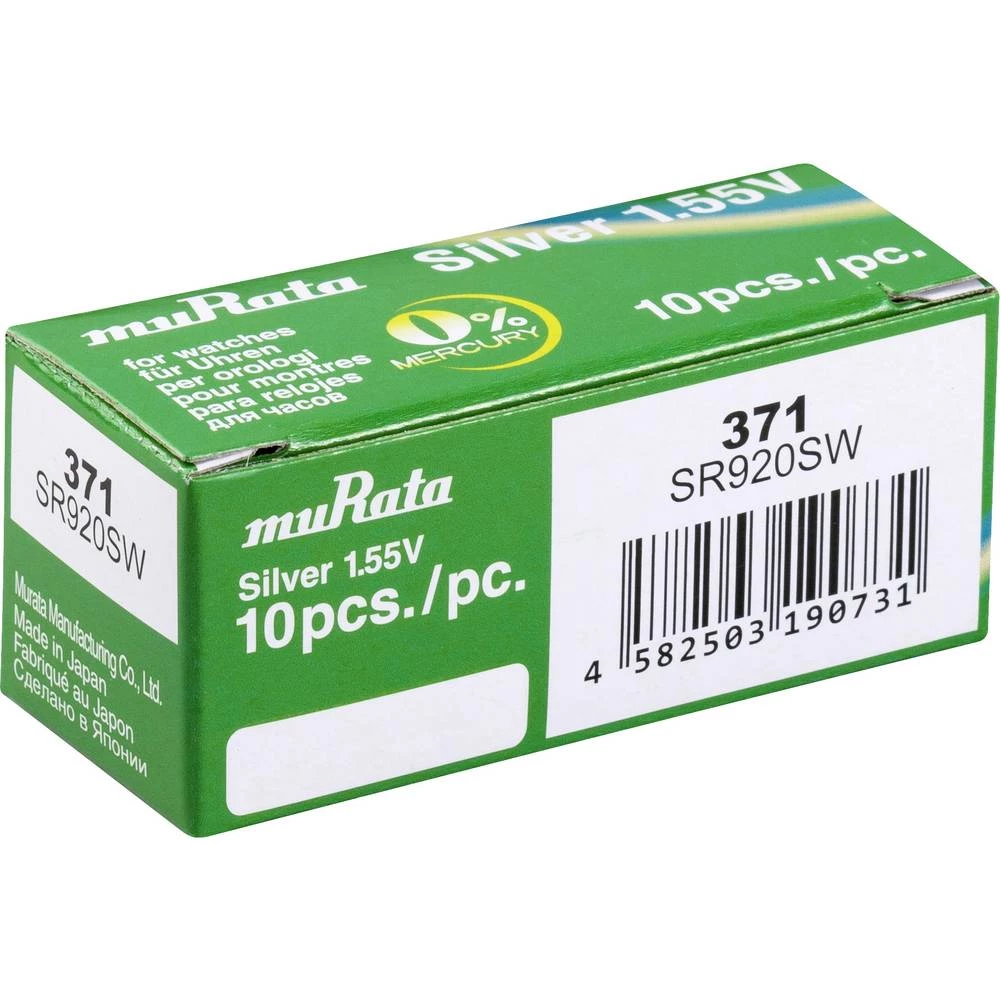 Murata SR920SW-PBWW gumbasta baterija 371 srebrovo-oksidni 40 mAh 1.55 V 10 St. slika