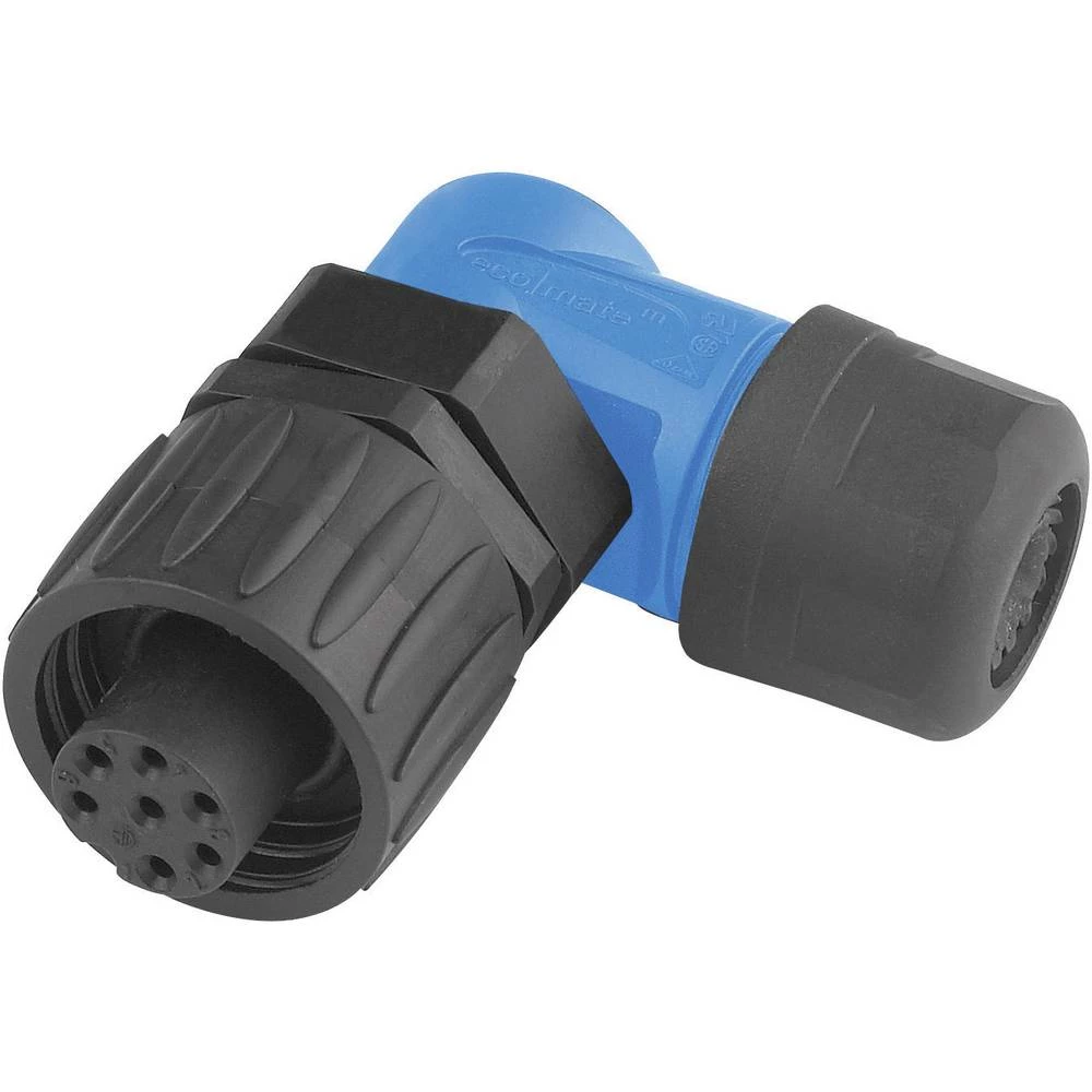 Amphenol C016 20F003 100 10 okrugli utikač konektor, kutni Ukupan broj polova: 3 + PE Serija (Okrugli utični konektori): slika