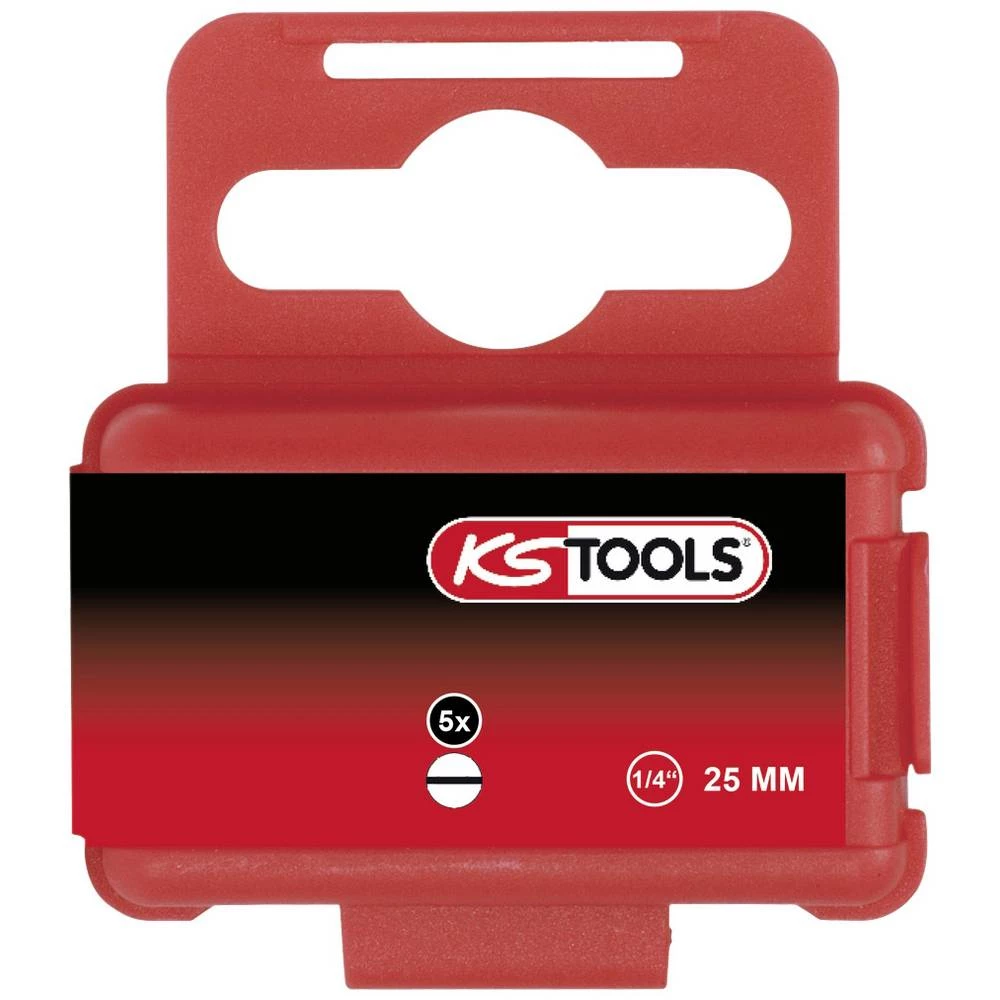 KS Tools 911.3312 pljosnati bit 10 mm S2 čelik poniklovani C 6.3 5 St. slika