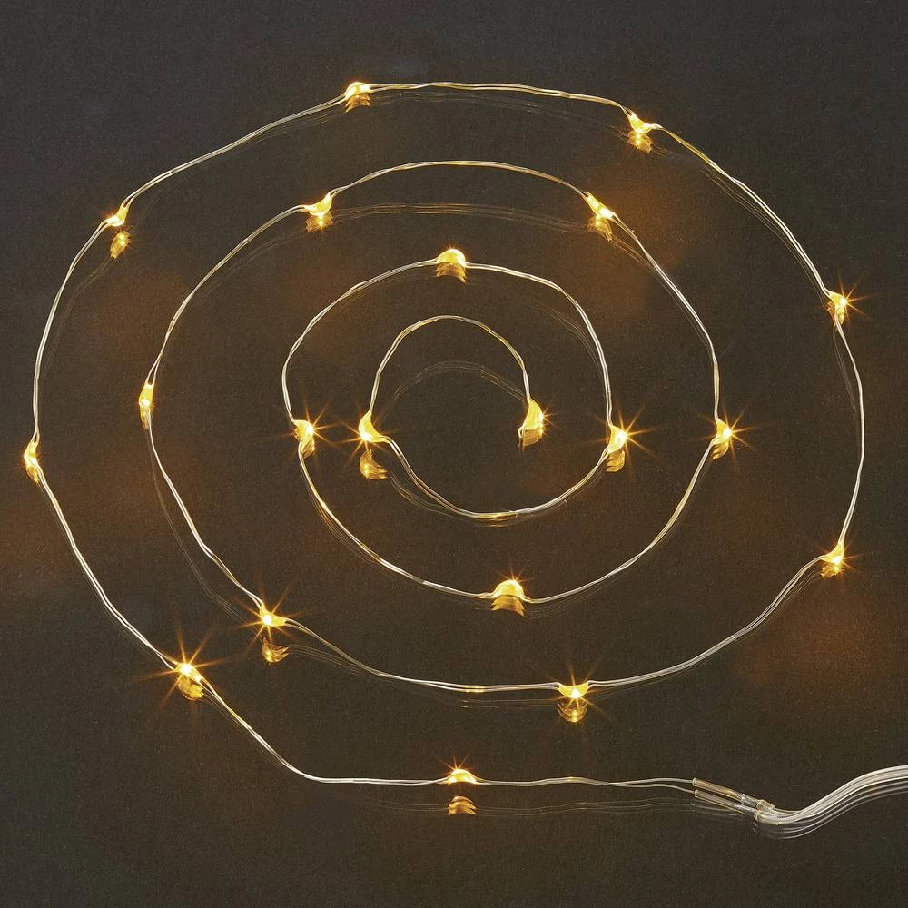 Hellum 570731 Mikro svjetlosni lanac Unutra baterijski pogon LED Žuta Osvjetljena duljina: 1.05 m slika