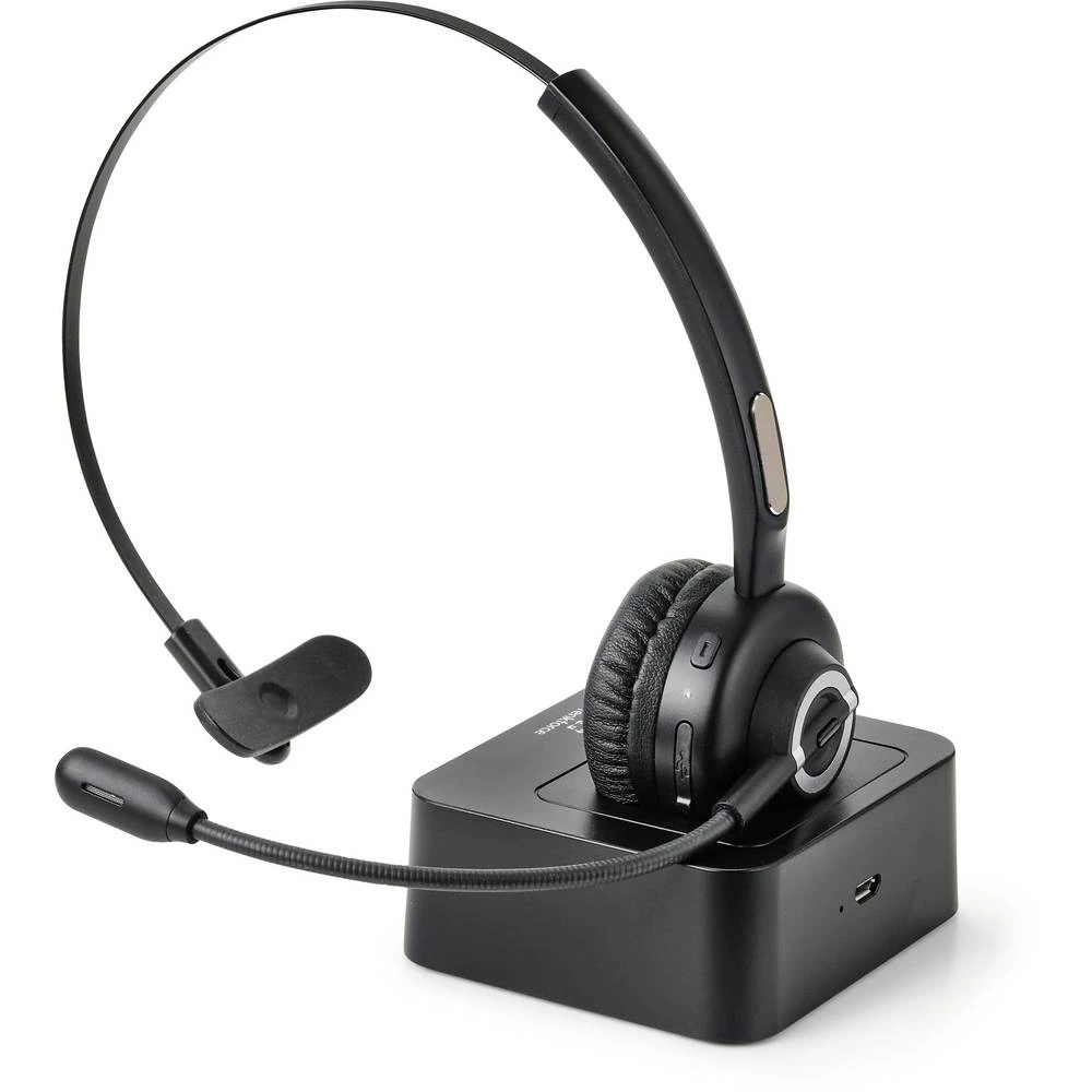 Renkforce RF-PHS-500 telefon Over Ear Headset Bluetooth® crna smanjivanje šuma mikrofona slika
