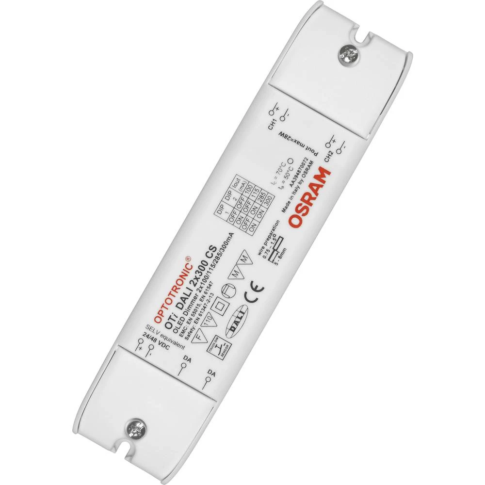 OSRAM OTIDALIDIM/24-482X300CSVS20 LED pogonski sklop Konstantna struja 25 W 0.3 A 21 - 45 V/DC Zatamnjivanje, Dali slika