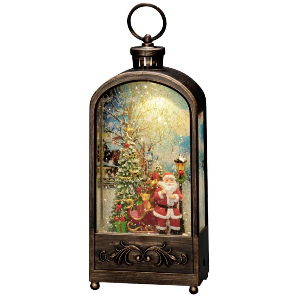 Konstsmide 4279-000 LED lampion djed mraz toplo bijela LED smeđa boja ispunjena vodom, timer slika