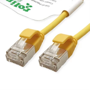 Roline green 21443324 RJ45 mrežni kabel, Patch kabel CAT 6a U/FTP 1.50 m žuta 1 St. slika