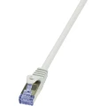 LAN (RJ45) Mreža Priključni kabel S/FTP 1 m Siva pozlaćeni kontakti, Vatrostalan, sa zaštitom za nosić LogiLink slika