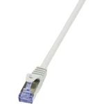 LAN (RJ45) Mreža Priključni kabel S/FTP 1 m Siva pozlaćeni kontakti, Vatrostalan, sa zaštitom za nosić LogiLink