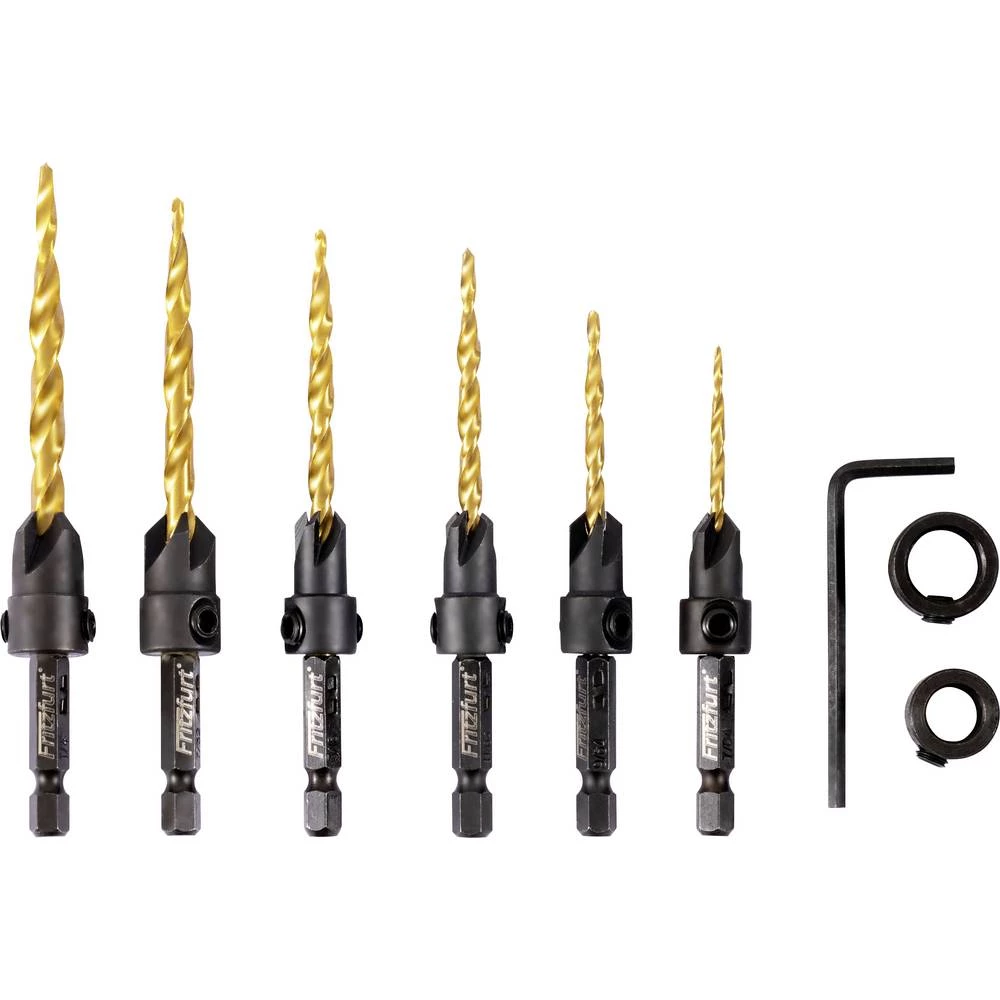 FRITZFURT 2800-6105 drvo-svrdlo za glodanje-komplet 8-dijelni 4 mm, 6 mm, 8 mm, 10 mm, 12 mm, 14 mm Ukupna dužina 190 mm slika