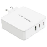 LC Power LC-GAN-100 USB punjač 100 W 2x USB-C®, 1x USB-A Power Delivery 3.0 unutrašnje područje GaN, brzi punjač, USB po