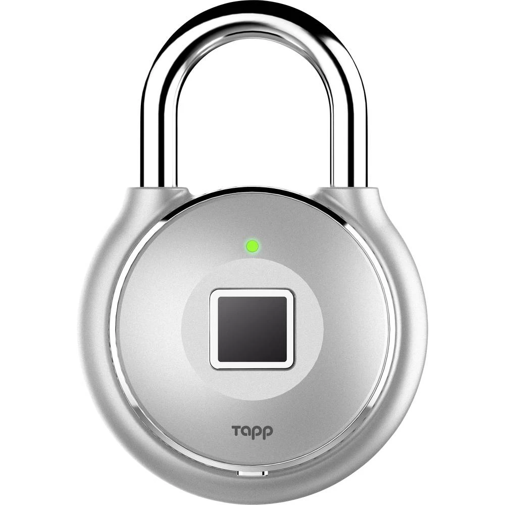 Lokot 56 mm Bluetooth Tapplock Tapplock one plus - sterling silver Boja Sterling srebra Zaključavanje otiskom prsta, Bluetooth l slika
