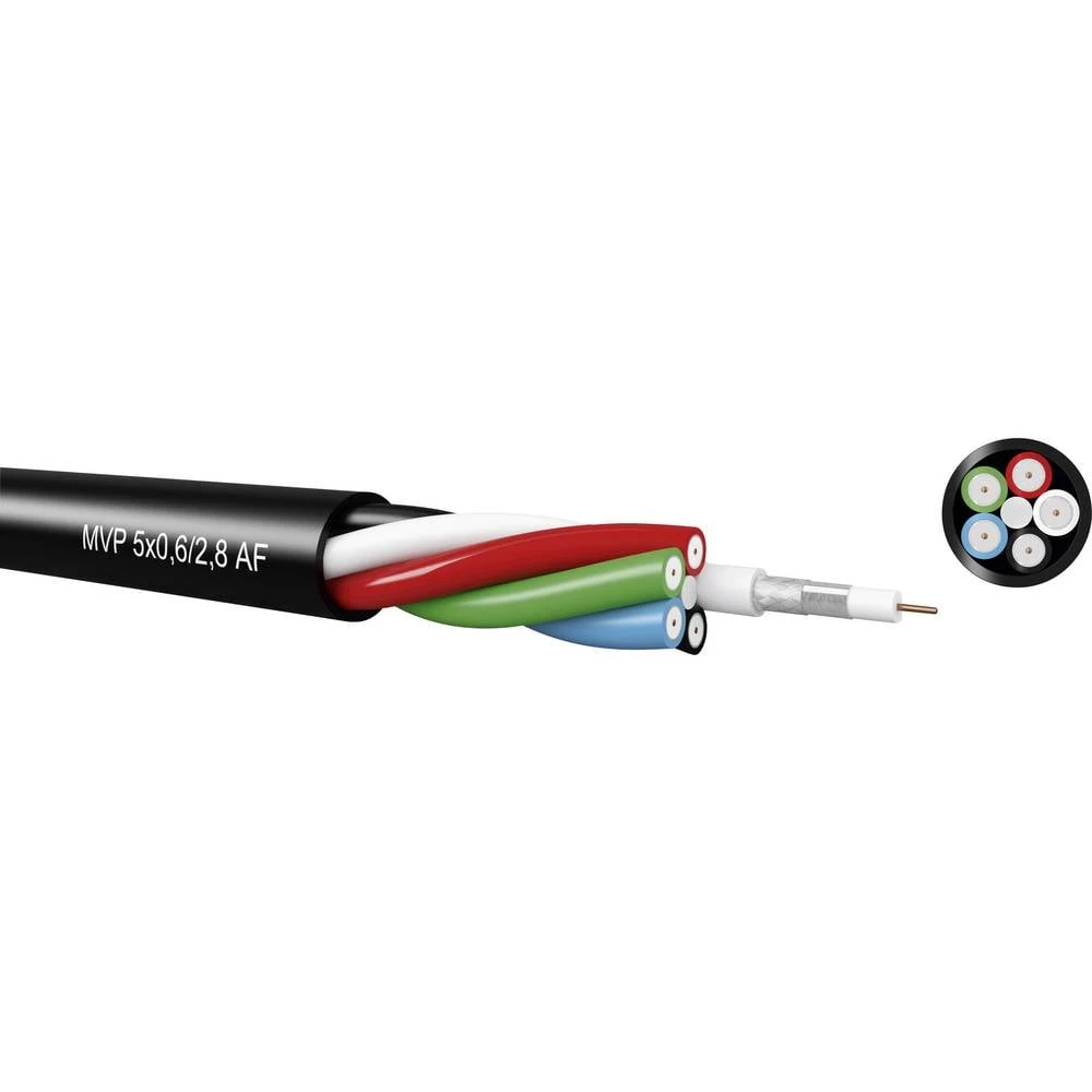 Kabeltronik 740602805-1 video kabel 5 x 0.26 mm² crna Roba na metre slika