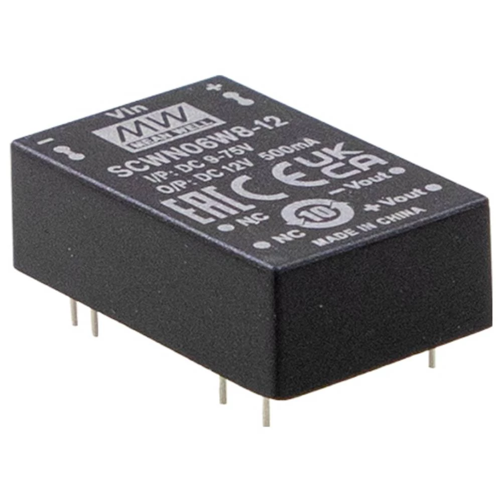 MEAN WELL SCWN06W8-15 DC/DC pretvarač 24 V 15 V 0.400 A 6 W Content 1 kom. slika