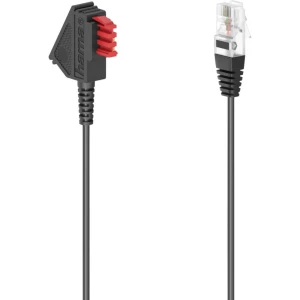 Hama telefon priključni kabel [1x muški konektor TST - 1x RJ12-muški konektor 6p6c] 3 m crna slika