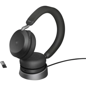 Jabra Evolve2 75 telefon Over Ear Headset žičani  crna  indikator napunjenosti baterije, utišavanje mikrofona slika