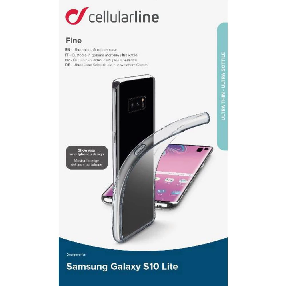 Cellularline FINECGALS10LT Stražnji poklopac za mobilni telefon Pogodno za: Galaxy S10 E Prozirna slika