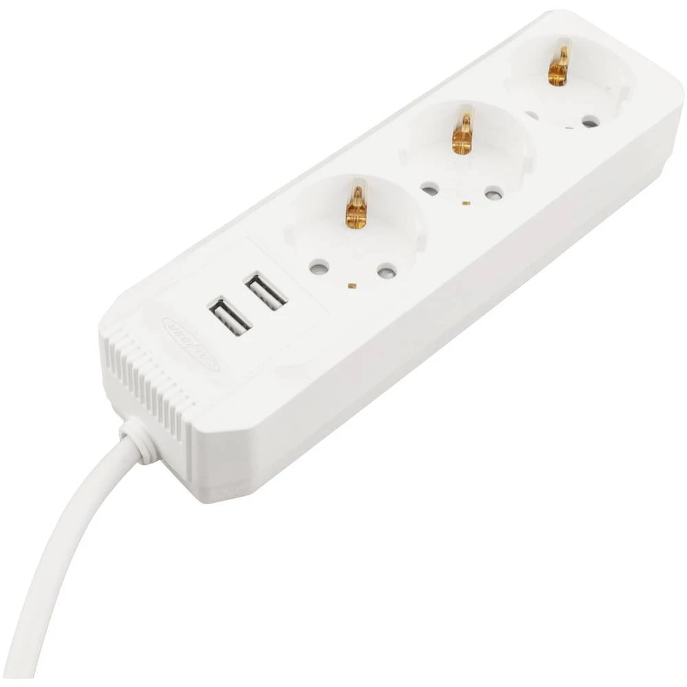 Caliber Audio Technology HPS2301U Razdjelna letva bez prekidača 3-struki Bijela Utičnica slika