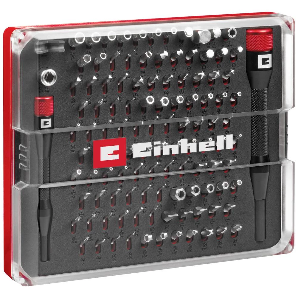 Einhell  115040 bit komplet 114-dijelni napinjač, JIS, T-profil, Gamebit, Sim Eject Bit, ravni prorez, Tri-Point, Pental slika