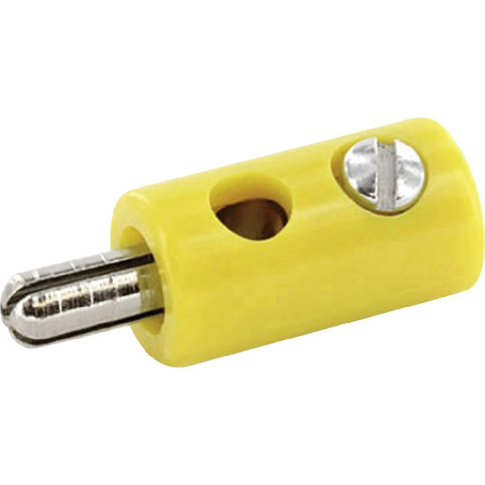 Laboratorijski muški konektor Ravni muški konektor Zatik-&Oslash;: 2.6 mm Žuta econ connect 100 ST slika