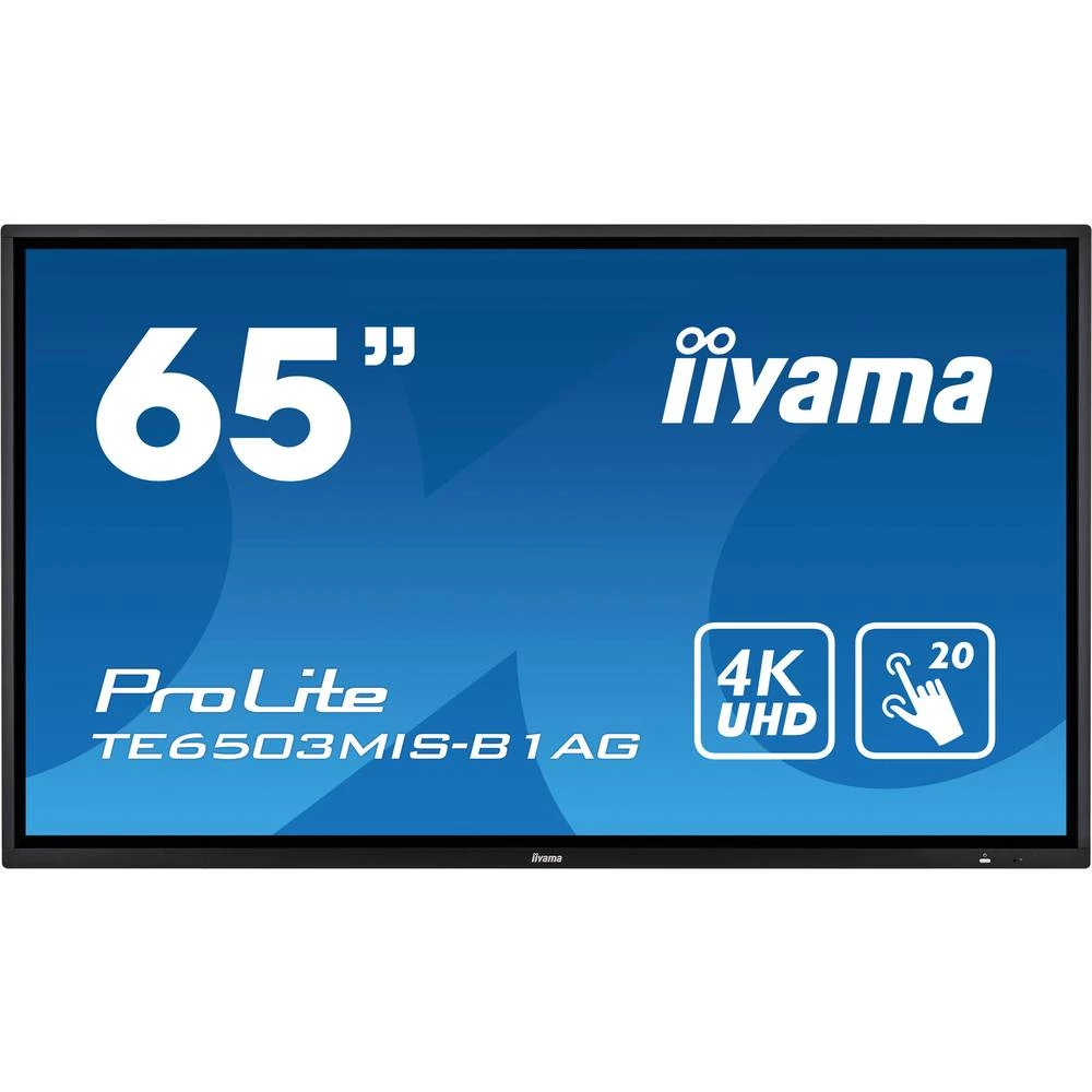 Digital Signage zaslon 163.9 cm 64.5 " Iiyama ProLite TE6503MIS ATT.CALC.EEK: B (A+++ - D) 3840 x 2160 piksel 24/7 Multi-Touch, slika