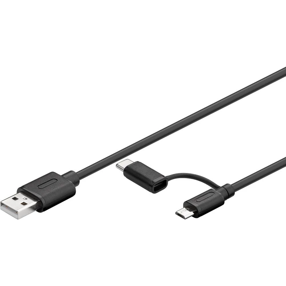 Goobay USB 2.0 Priključni kabel [1x Muški konektor USB 2.0 tipa A - 1x Muški konektor USB 2.0 tipa Micro B, Muški konektor USB-C slika