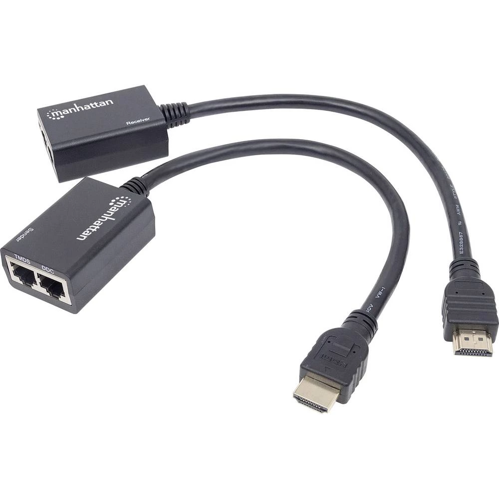 HDMI&trade; Proširenje (produžetak) Putem mrežnog kabela RJ45 Manhattan 207386 30 m slika