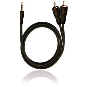 Oehlbach D1C84012 utičnica / Cinch audio priključni kabel [2x muški cinch konektor - 1x 3,5 mm banana utikač] 0.50 m crn slika