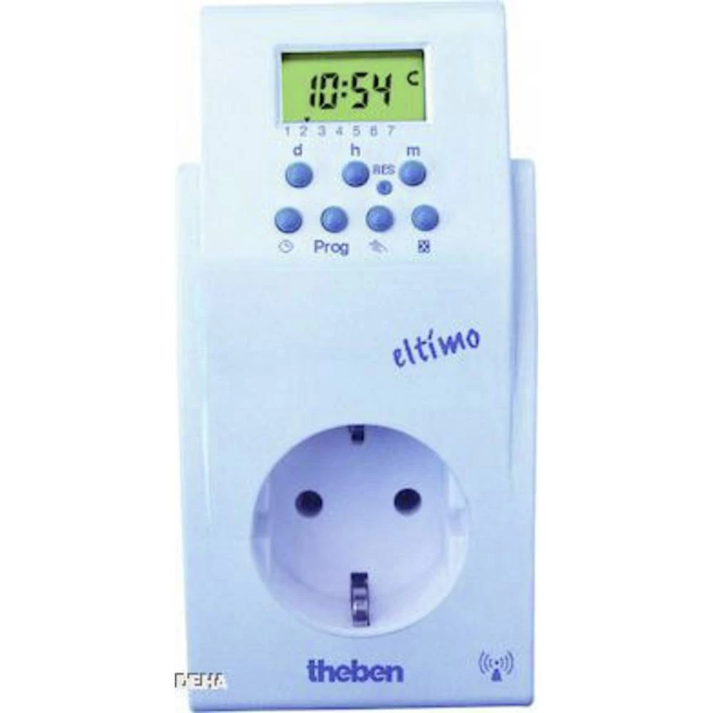 Vremenski prekidač za utičnicu Digitalno Tjedni program, Dnevni program Theben 0175959 1000 W IP20 DCF-kontrola, ON/OFF Program, slika