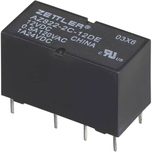 Zettler Electronics AZ822-2C-12DsE Printrelais 12 V/DC 2 A 2 preklopni kontakt1 kom. slika