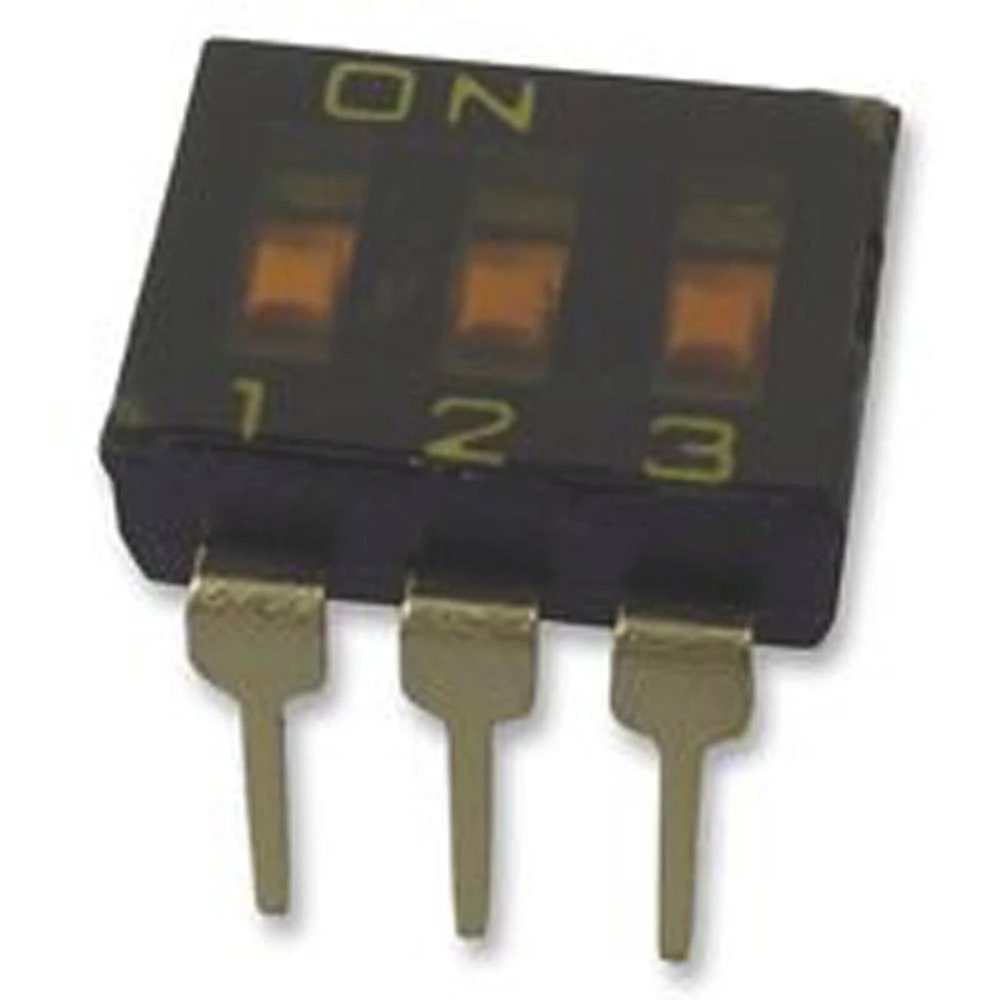 Omron dip prekidač Broj polova (broj) 3 THT 1 St. Bag slika