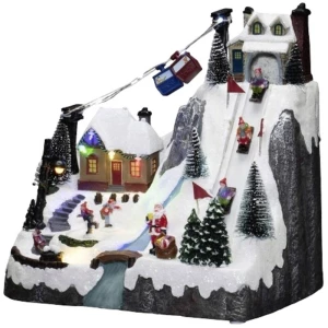 Konstsmide 4253-000 skijaška staza šaren LED šarena boja s prekidačem, s glazbom slika