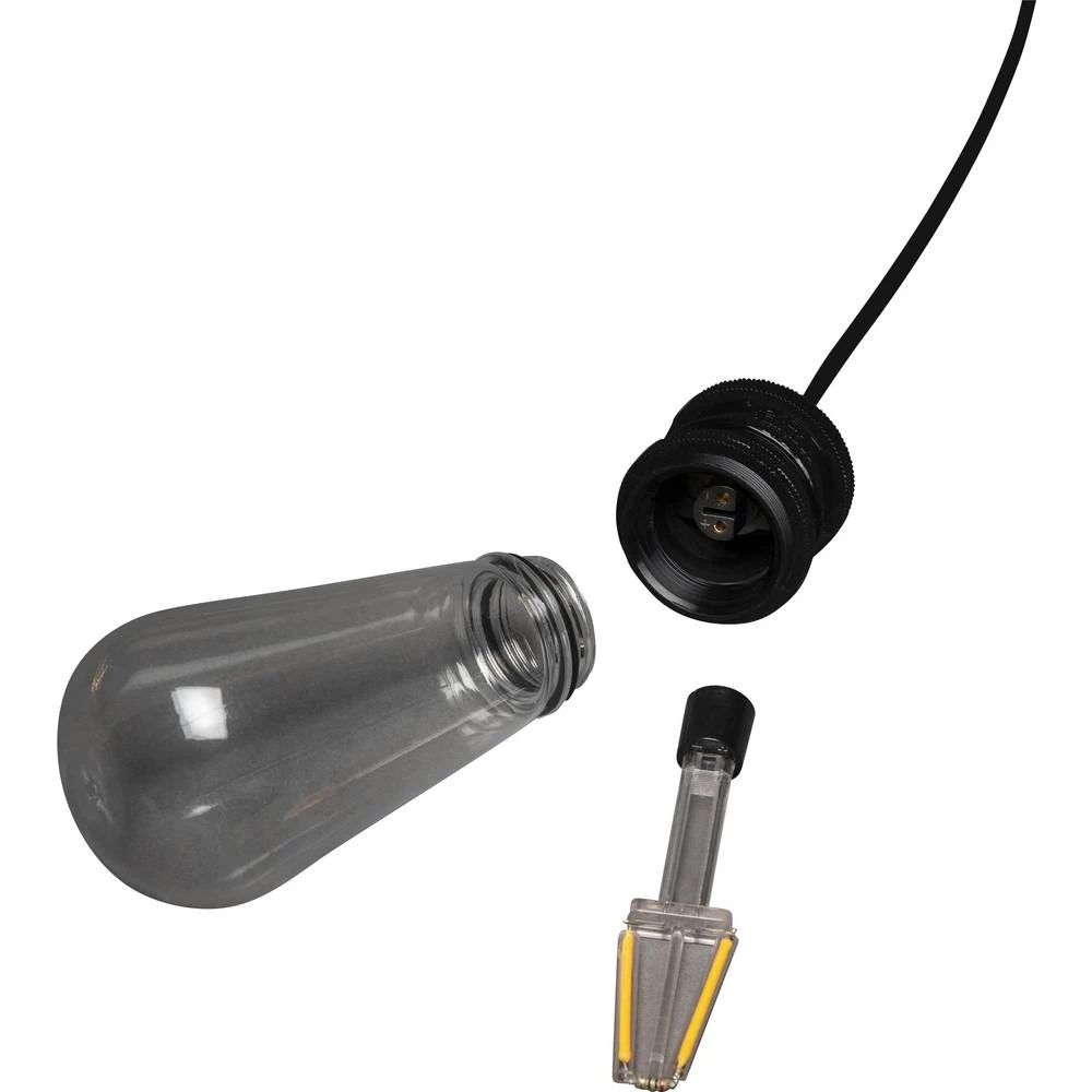 Konstsmide 2365-800 sustav svjetlosnog lanca  unutra/vani Energetska učinkovitost 2021: F (A - G) strujni pogon Broj žarulja 10 LED jantar Osvjetljena duljina: 4.5 m slika