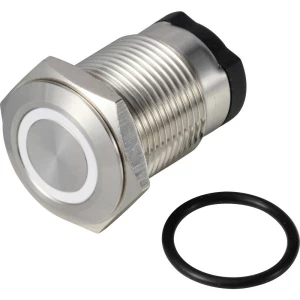 TRU COMPONENTS ONPOW6316F-10ZE/Q/W/12V/S tipkalo 36 V DC/AC 2 A 1 x off/(on) IP65 zadržava položaj bijela 1 St. slika