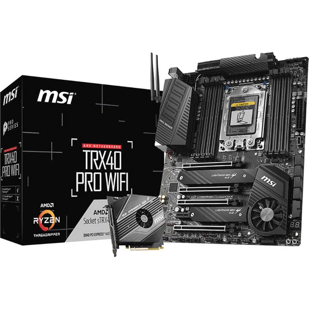 Matična ploča MSI TRX40 PRO WIFI Baza AMD AM4 Faktor oblika ATX Set čipova matične ploče AMD&reg; TRX40 slika