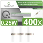 Quadrios 201711P001 komplet ugljenoslojnih otpora  aksijalno ožičen  0.25 W 5 % 400 St.